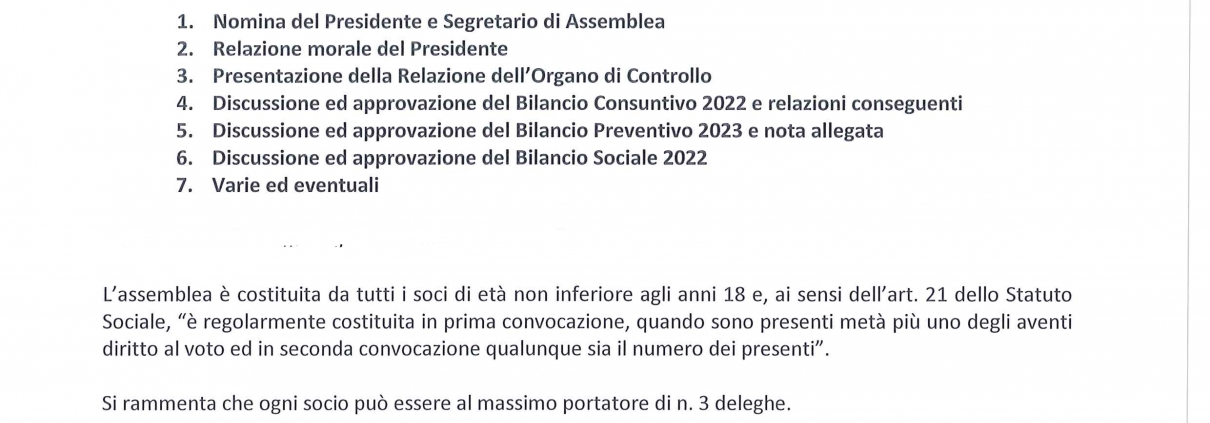 ASSEMBLEA DEI SOCI 2023